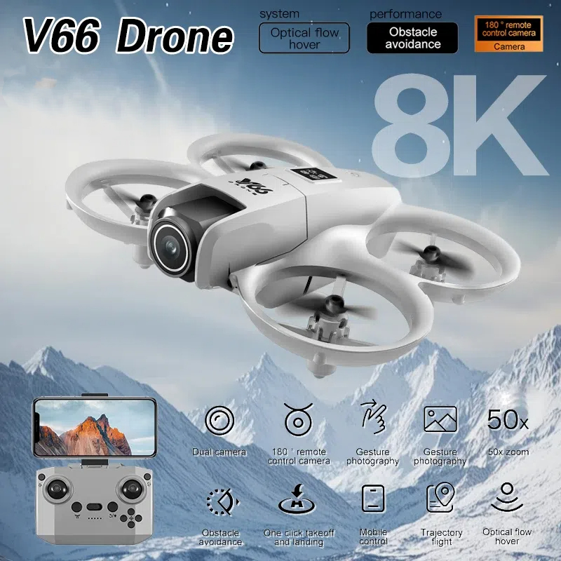 Drone Pro Rc Ufo - V66 Mini Drone 4K Profession HD