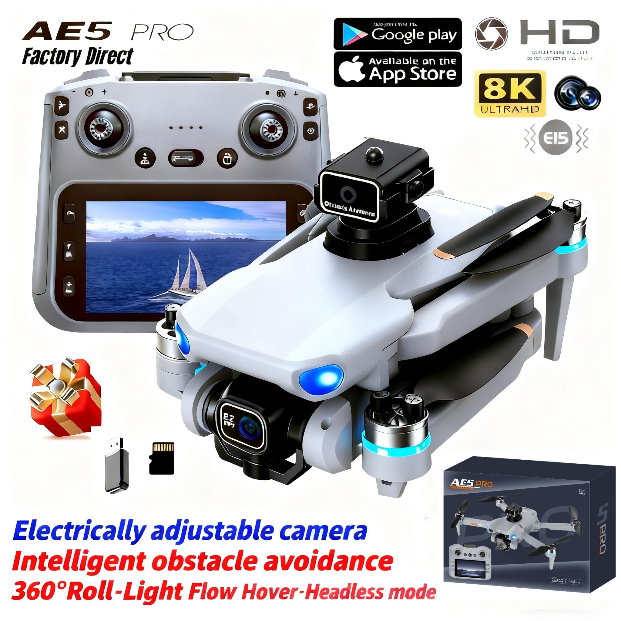 Drone Pro Rc Ufo - 2026 New AE5 Pro Drone 8K