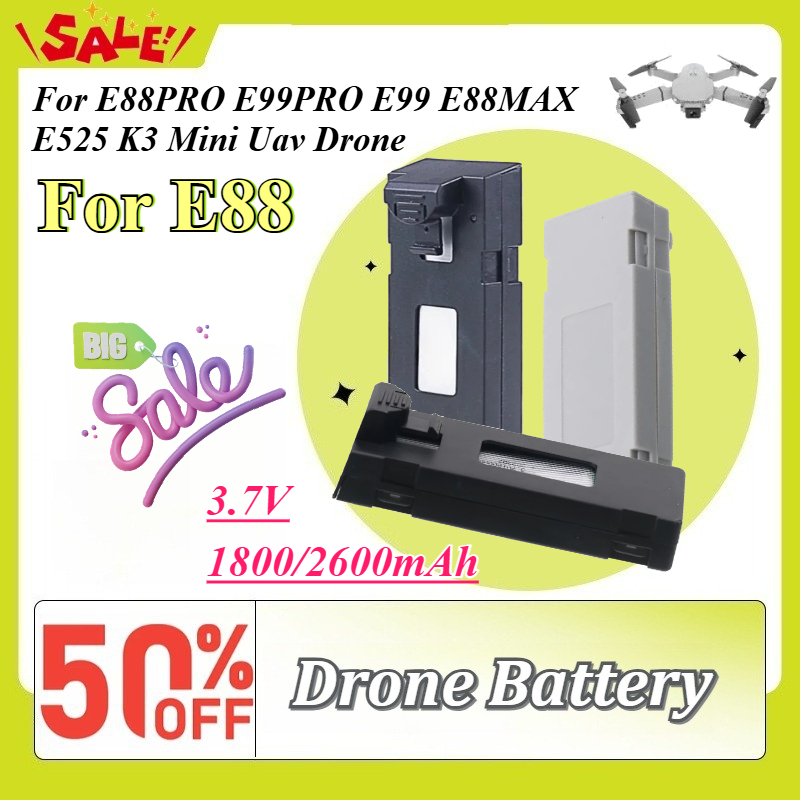 Drone Rc E99 - 3.7V 1800/2600mAh Drone Spare Parts Battery