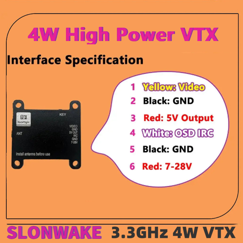 SLONWAKE FPV 3.3G 16CH 4000mW  - Drone With Rc Remote บทวิจารณ์และราคา