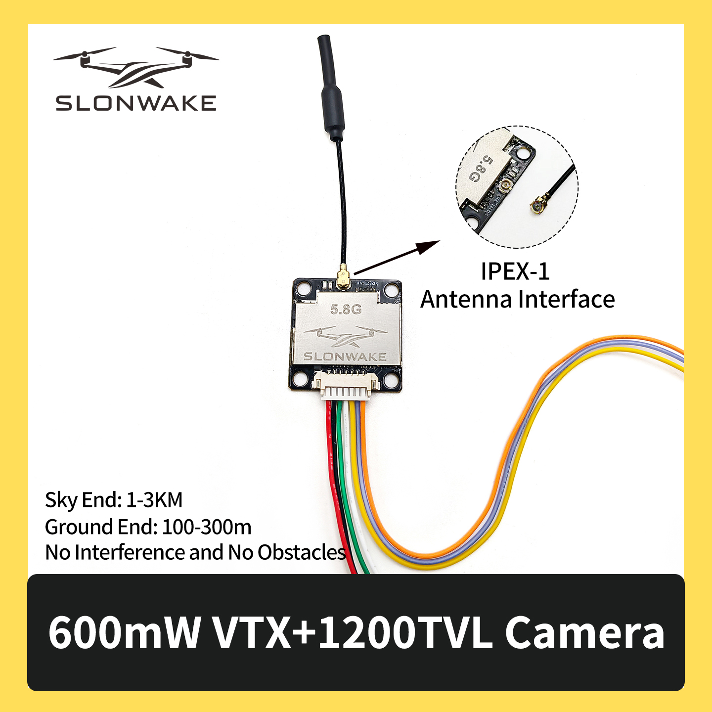 SLONWAKE 5.8G 600mW 7-24V FPV  - - Remote Control (Rc) Drone บทวิจารณ์และราคา