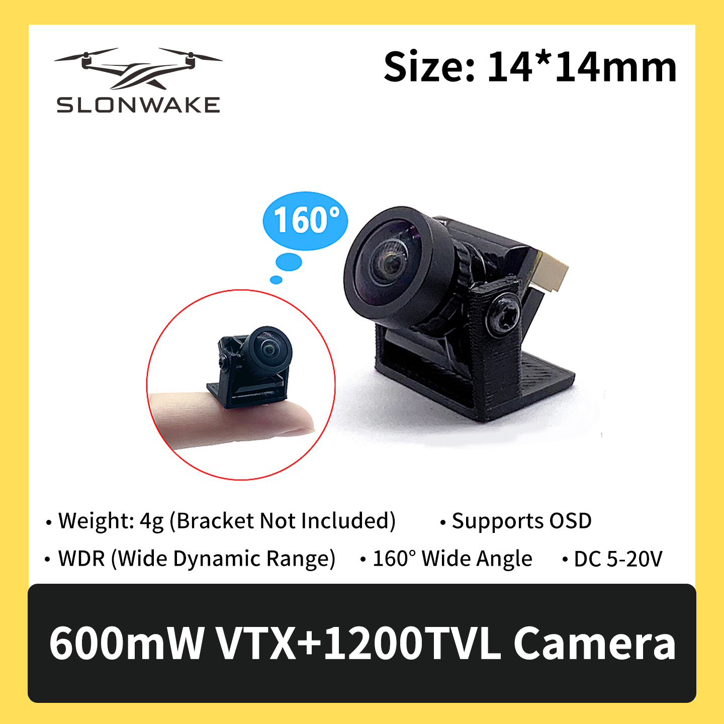 SLONWAKE 5.8G 600mW 7-24V FPV  - - Remote Control (Rc) Drone บทวิจารณ์และราคา