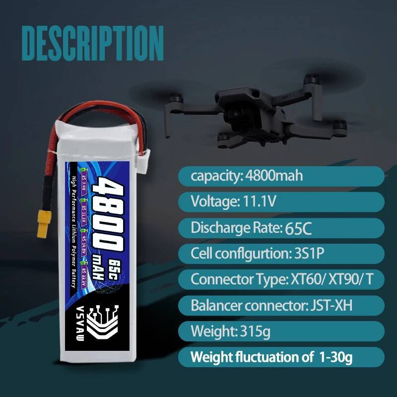 VSVAW 3S Lipo Battery for FPV  - Rc Drone Uav บทวิจารณ์และราคา