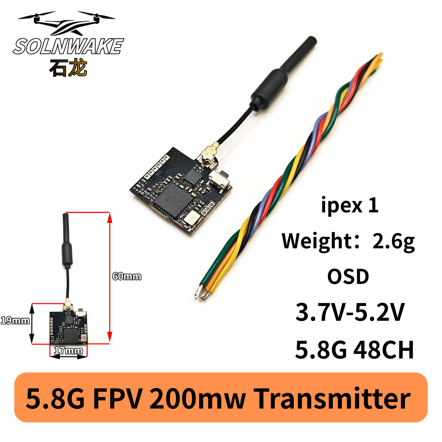 SLONWAKE Nano 5.8G 48CH 200mW  - Drone With Rc Remote บทวิจารณ์และราคา