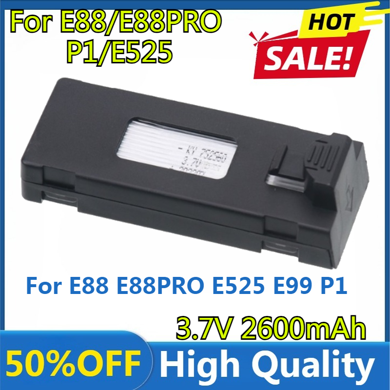 E88 Battery 3.7V 2600mAh Lipo  - Drone Rc E99 บทวิจารณ์และราคา