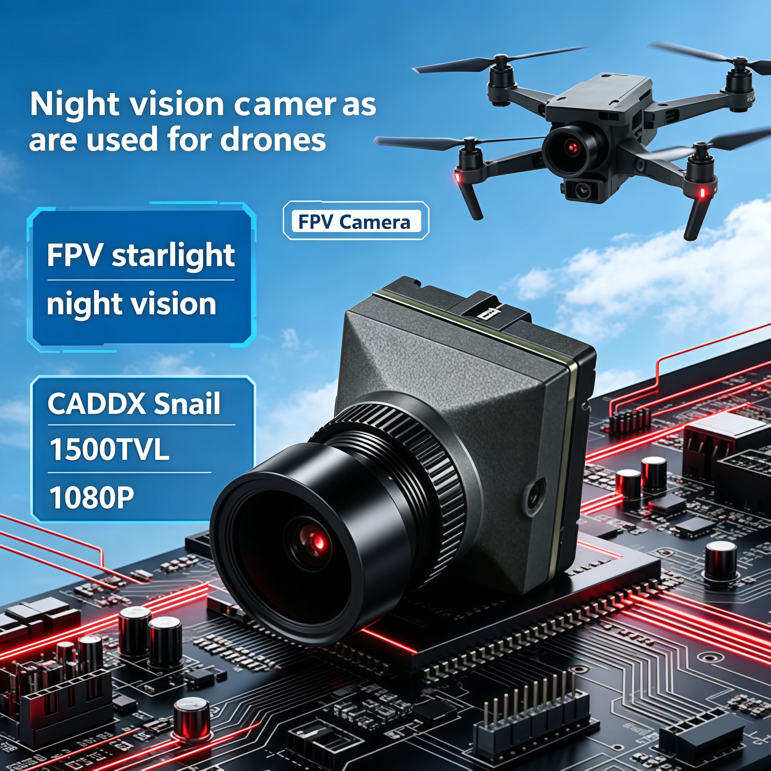 1500TVL HD CADDX Snail FPV Cam - Rc Drone Uav บทวิจารณ์และราคา