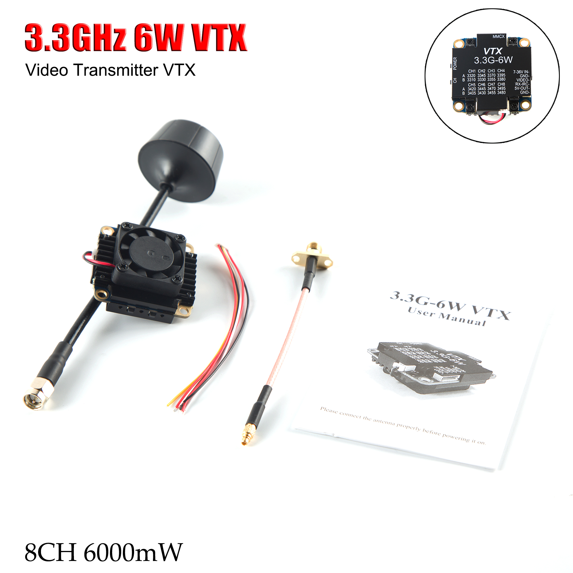 FPV Video Transmitter 3.3G 6W  - Drone With Rc Remote บทวิจารณ์และราคา