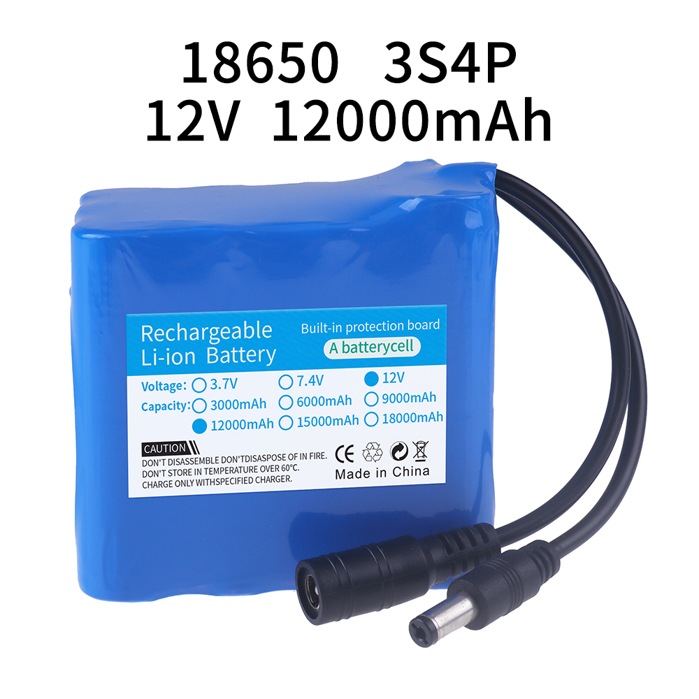 12V 12000mah Battery 3S4P Real - Lipo Battery Charger บทวิจารณ์และราคา