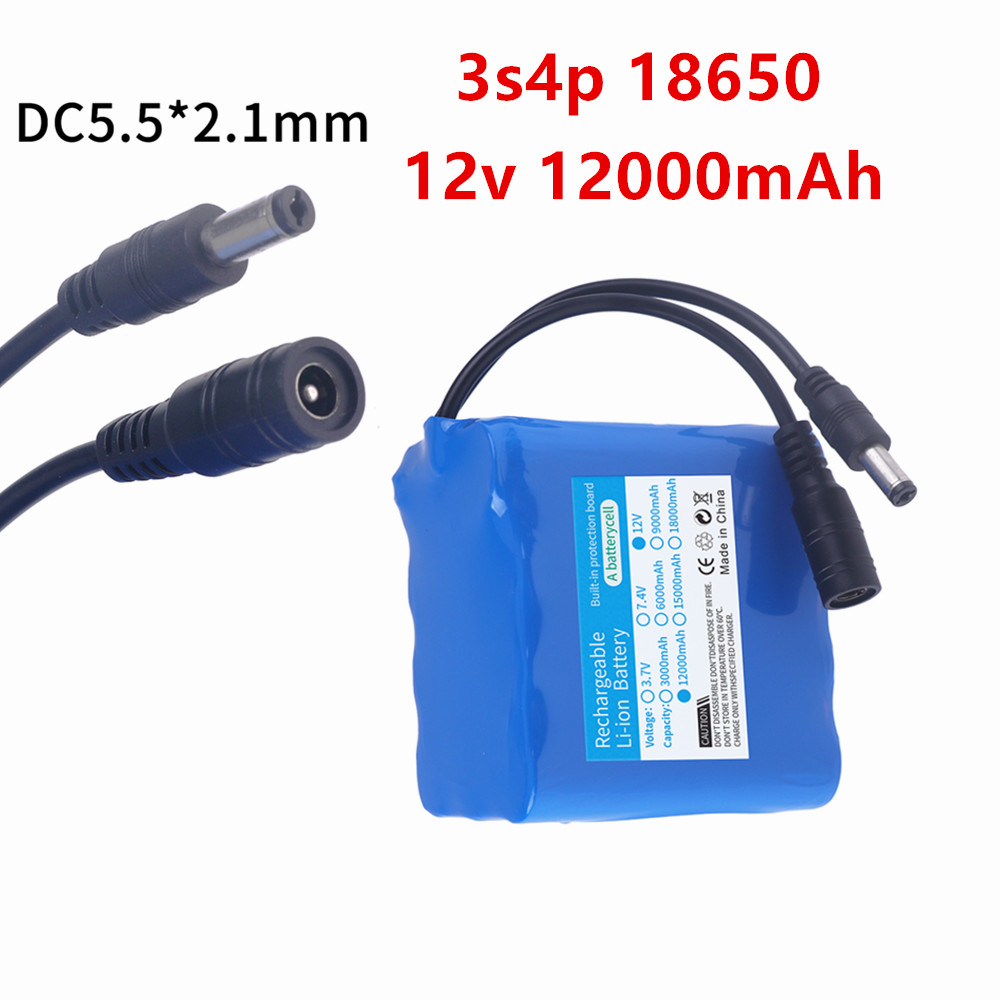 12V 12000mah Battery 3S4P Real - Lipo Battery Charger บทวิจารณ์และราคา